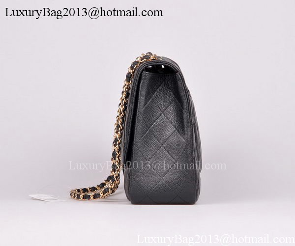 Chanel Jumbo Flap Bag Black Cannage Pattern A28600 Gold