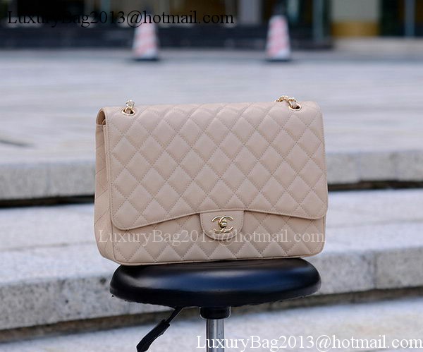 Chanel Maxi Quilted Classic Flap Bag Apricot Cannage Pattern A58601 Gold