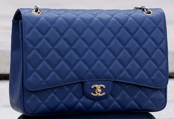 Chanel Maxi Quilted Classic Flap Bag Royal Cannage Pattern A58601 Gold