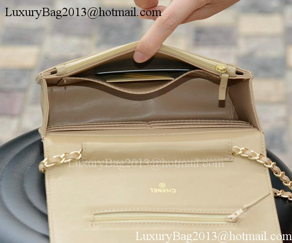 Chanel mini Flap Bags Apricot Sheepskin Leather A33814 Gold