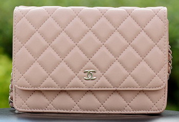 Chanel mini Flap Bags Pink Sheepskin Leather A33814 Silver