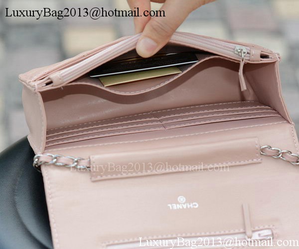Chanel mini Flap Bags Pink Sheepskin Leather A33814 Silver