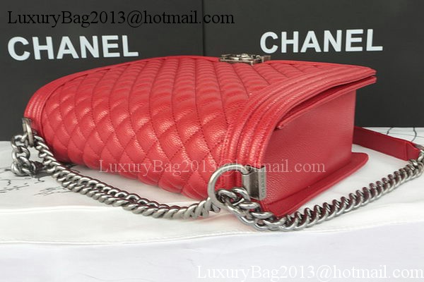 Boy Chanel Flap Shoulder Bag Original Cannage Pattern A67087 Red