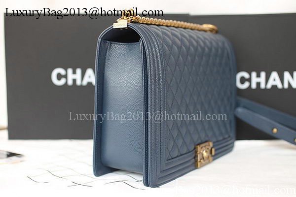 Boy Chanel Flap Shoulder Bag Original Cannage Pattern A67087 Royal