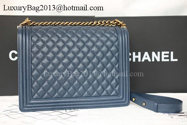 Boy Chanel Flap Shoulder Bag Original Cannage Pattern A67087 Royal