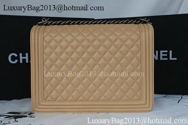Boy Chanel Flap Shoulder Bag Original Sheepskin Leather A67087 Apricot