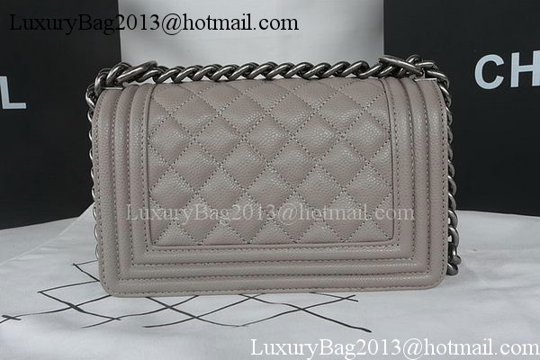 Boy Chanel mini Flap Bag Original Cannage Pattern A67085 Grey