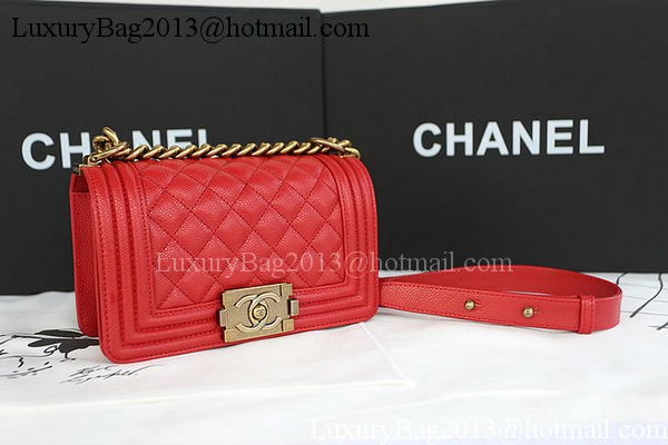 Boy Chanel mini Flap Bag Original Cannage Pattern A67085 Red