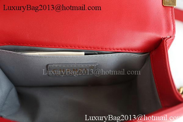 Boy Chanel mini Flap Bag Original Sheepskin A67085 Red
