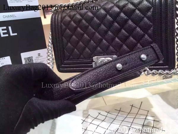 Chanel Boy Flap Shoulder Bags Deer Skin Leather A67086 Black