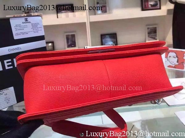 Chanel Boy Flap Shoulder Bags Deer Skin Leather A67086 Red