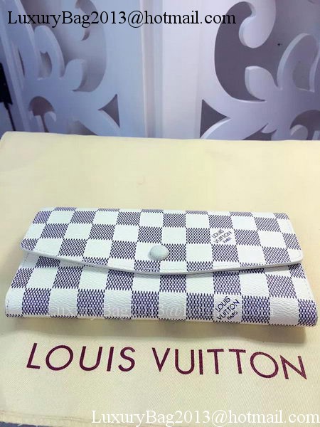 Louis Vuitton Damier Azur Canvas Emilie Wallet Rouge M60136