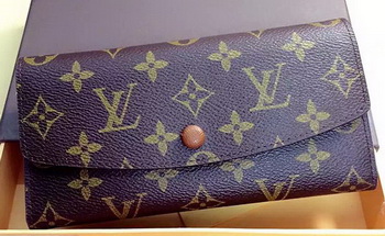 Louis Vuitton Monogram Canvas Emilie Wallet Rouge M60136 Brown
