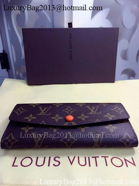 Louis Vuitton Monogram Canvas Emilie Wallet Rouge M60136 Orange