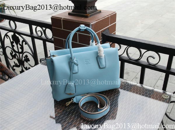 MCM Milla Tote Bag Calfskin Leather MCM1180 Light Blue