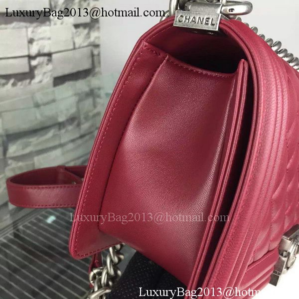 Chanel Boy Flap Shoulder Bags Sheepskin Leather A67086 Burgundy