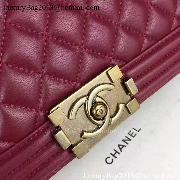 Chanel Boy Flap Shoulder Bags Sheepskin Leather A67086 Burgundy
