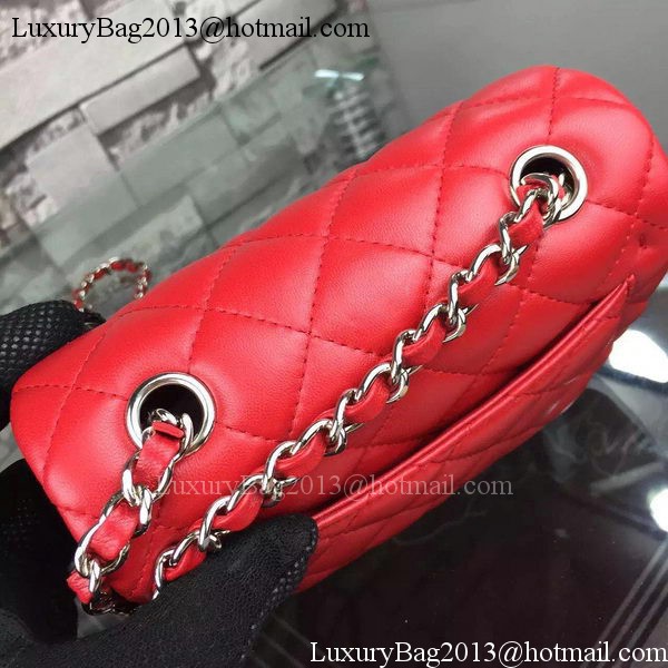 Chanel Classic Flap Bag Original Sheepskin Leather A5171 Red