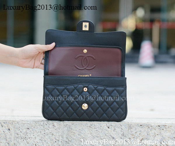 Chanel 2.55 Series Flap Bag Black Cannage Pattern A1112 Gold