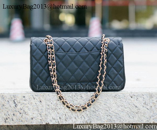 Chanel Classic Flap Bag Black Cannage Pattern A1113 Gold