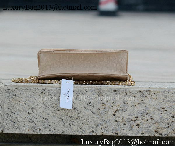 Chanel mini Flap Bag Apricot Cannage Pattern A33814 Gold