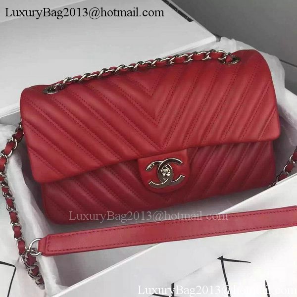 Chanel 2.55 Series Flap Bag Lambskin Chevron Leather A5378