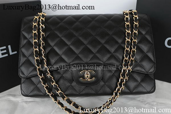 Chanel Classic Flap Bag Black Original Cannage Pattern CFA1116 Gold
