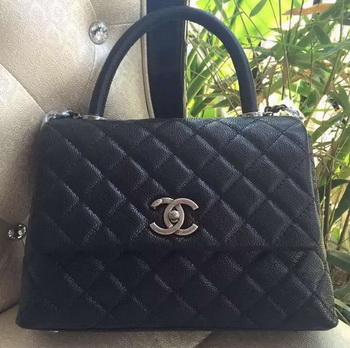Chanel Classic Top Handle Bag Original Cannage Pattern A95169 Black