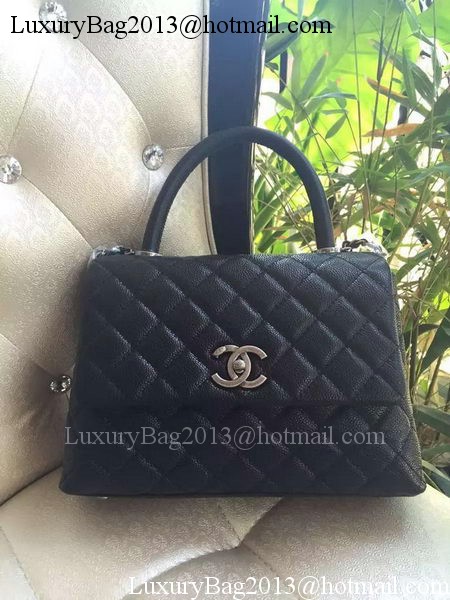 Chanel Classic Top Handle Bag Original Cannage Pattern A95169 Black