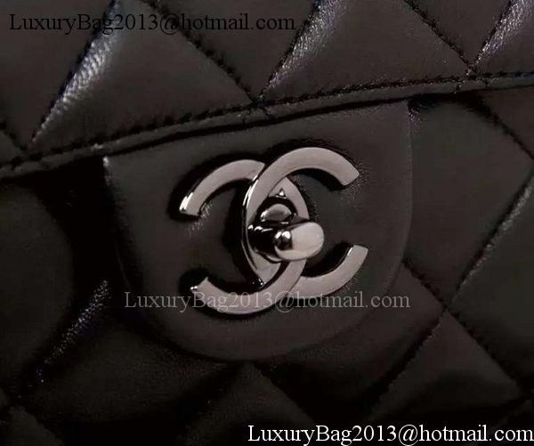 Chanel Classic Top Handle Bag Original Sheepskin Leather A92238 Black