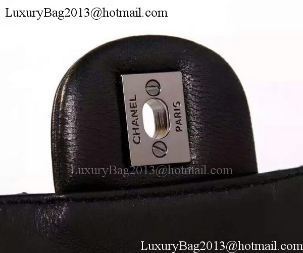 Chanel Classic Top Handle Bag Original Sheepskin Leather A92238 Black