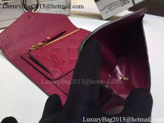 Louis Vuitton Monogram Empreinte SARAH WALLET M61184 Purple