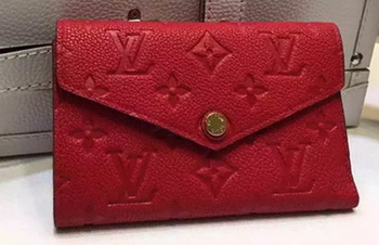 Louis Vuitton Monogram Empreinte SARAH WALLET M61184 Red