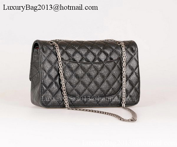 Chanel Classic Flap Bag Black Calfskin Leather A30226 Silver