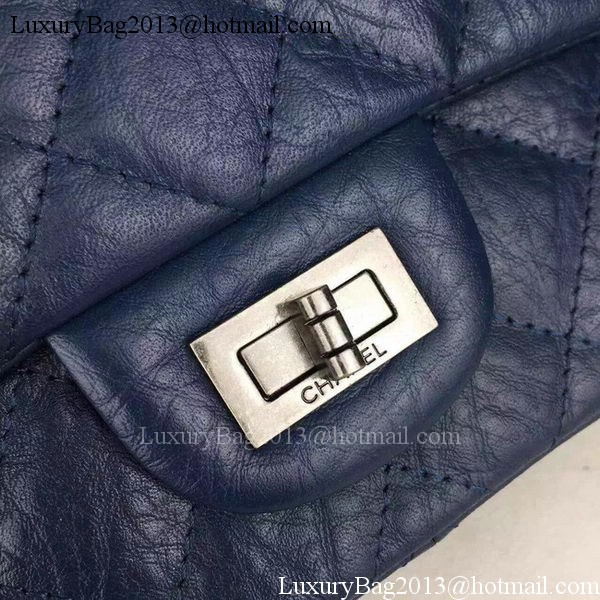 Chanel Classic Flap Bag Black Original Calfskin Leather CHA6059 Blue