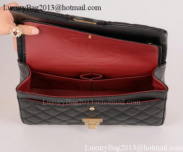 Chanel Jumbo Classic Flap Bag Black Calfskin Leather A28668 Gold