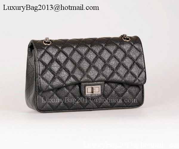 Chanel Jumbo Classic Flap Bag Black Calfskin Leather A28668 Silver