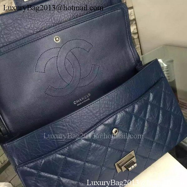 Chanel Jumbo Classic Flap Bag Black Original Calfskin Leather CHA6212 Blue