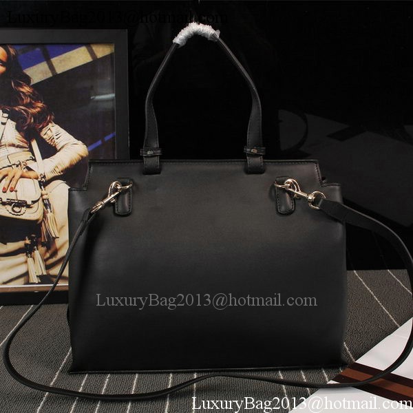 Gucci Hip Bamboo Leather Tote Bags 352110 Black