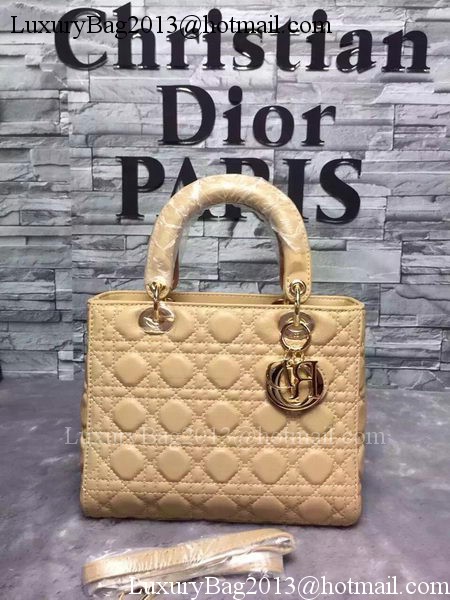 Dior Small Lady Dior Bag Sheepskin Leather CD6322 Apricot