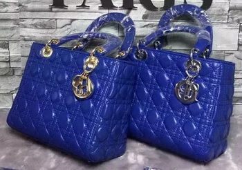Dior Small Lady Dior Bag Sheepskin Leather CD6322 Blue