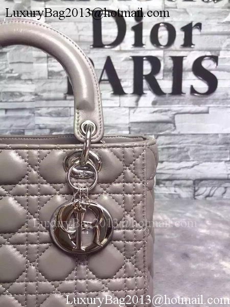 Dior Small Lady Dior Bag Sheepskin Leather CD6322 Grey