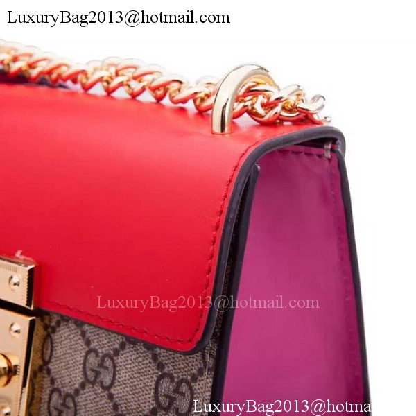Gucci Padlock GG Supreme Shoulder Bags 409487 Red