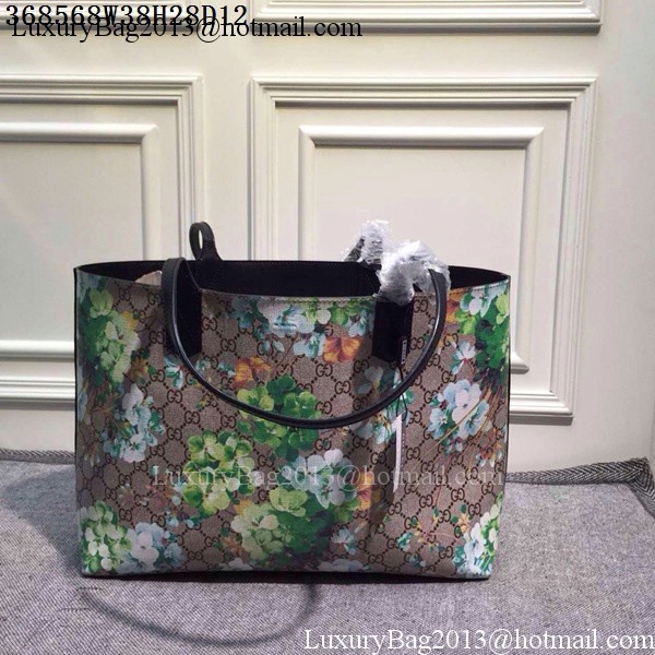 Gucci Reversible GG Leather Tote Bags 368568 Geranium Green&Black