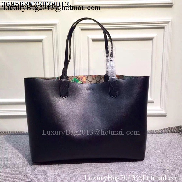 Gucci Reversible GG Leather Tote Bags 368568 Geranium Green&Black