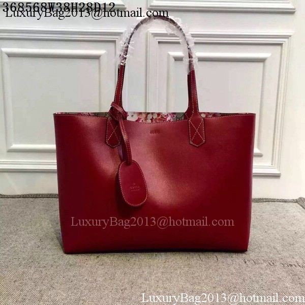 Gucci Reversible GG Leather Tote Bags 368568 Geranium Red
