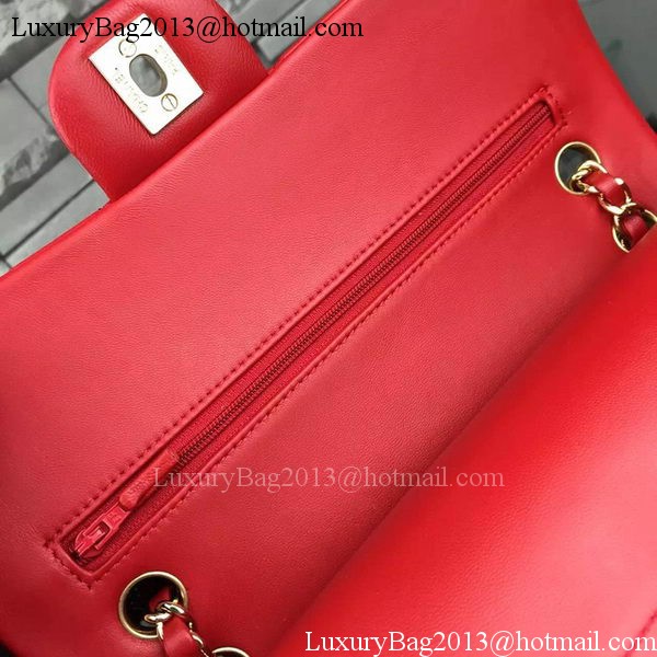 Chanel 2.55 Series Flap Bag Lambskin Leather A5024 Red