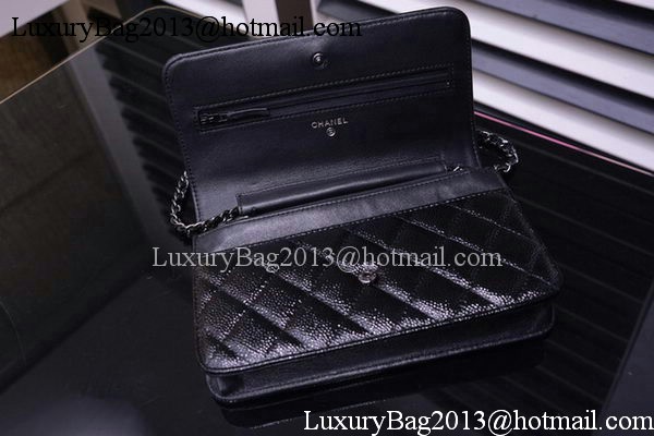 Boy Chanel mini Flap Bags Bright Cannage Pattern A33815 Black