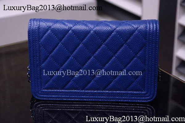Boy Chanel mini Flap Bags Bright Cannage Pattern A33815 Blue