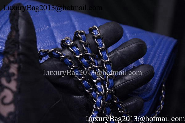 Boy Chanel mini Flap Bags Bright Cannage Pattern A33815 Blue
